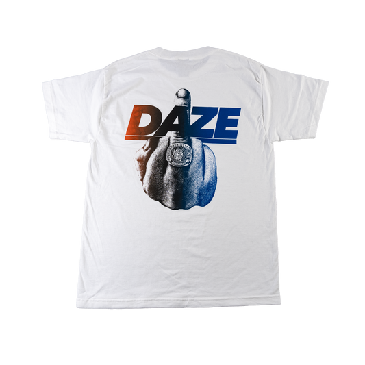 LINYHC Middle Finger White T-Shirt