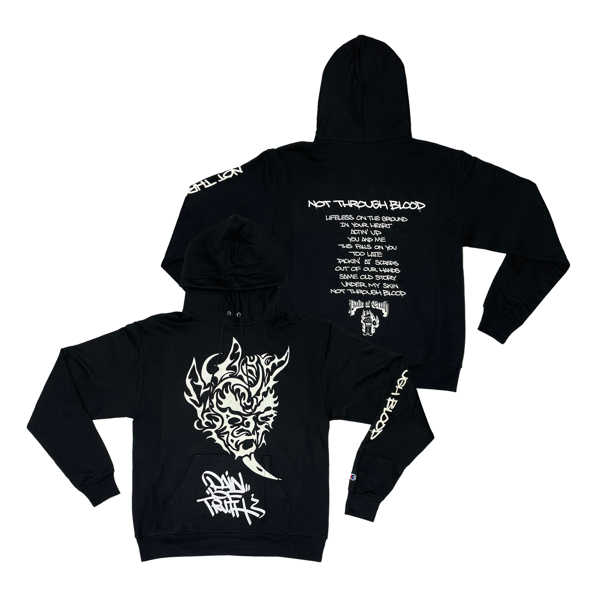 Graffiti Black Hoodie – Pain Of Truth
