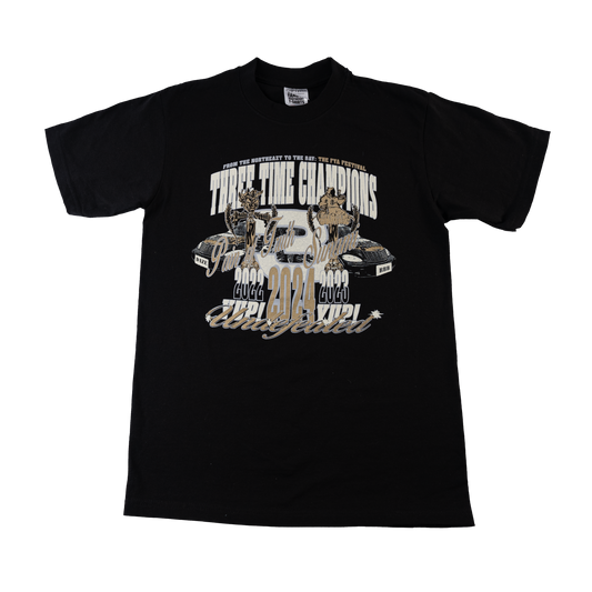 Three Time Champions Black T-Shirt