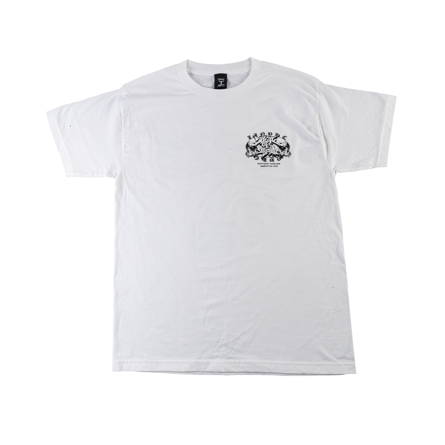 LINYHC Middle Finger White T-Shirt